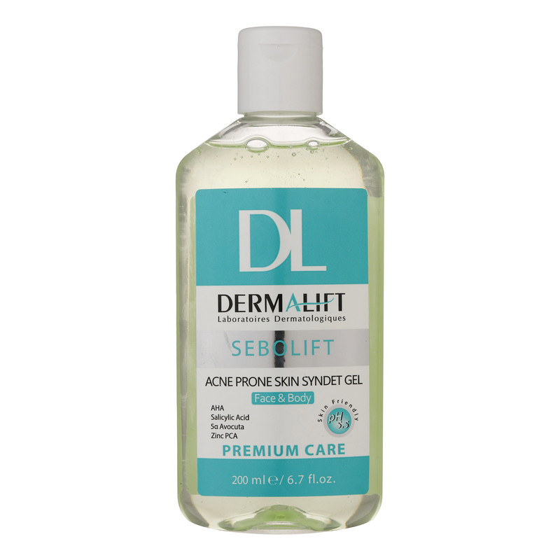 ژل شستشو صورت و بدن درمالیفت مدل سبولیفت مناسب پوست چرب و آکنه ای حجم 200 میلی لیتر