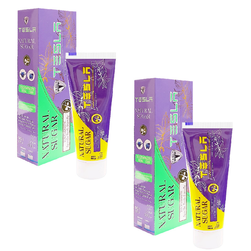    خمیر دندان تسلا مدل Natural Sugar وزن 100 گرم 