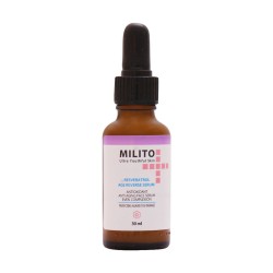 سرم ضد چروک میلیتو مدل رسوراتورول مناسب برای انواع پوست حجم 30 میلی لیتر